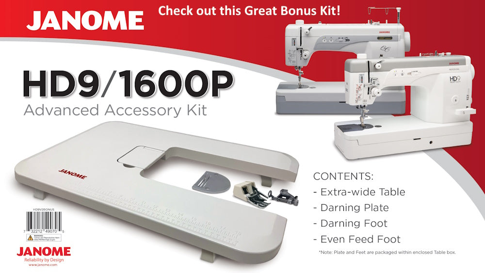 HD9 Professional Sewing Machine from Janome Version 2 with Bonus Kit