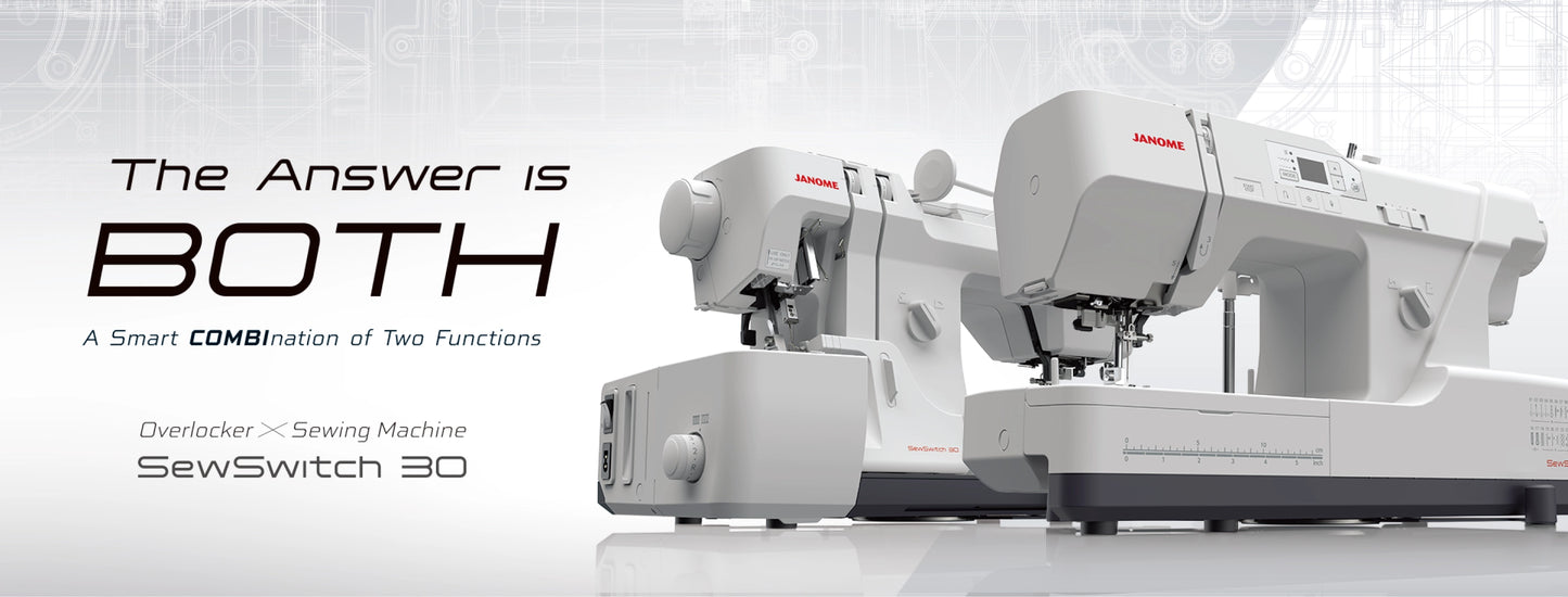 Janome Sew Stitch 30 (Sewing / Coverstitch Combo) Shipping Oct 2026- PreOrder