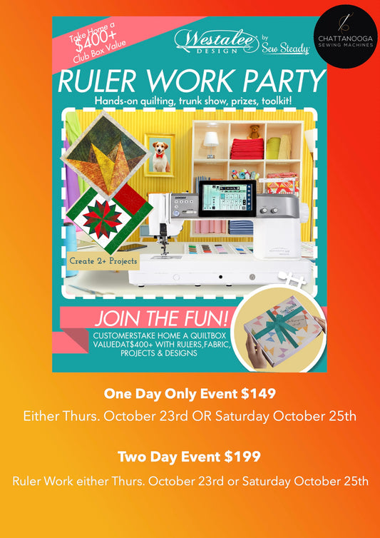 Sew Steady Ruler Work One Day Only Saturday Oct 25th